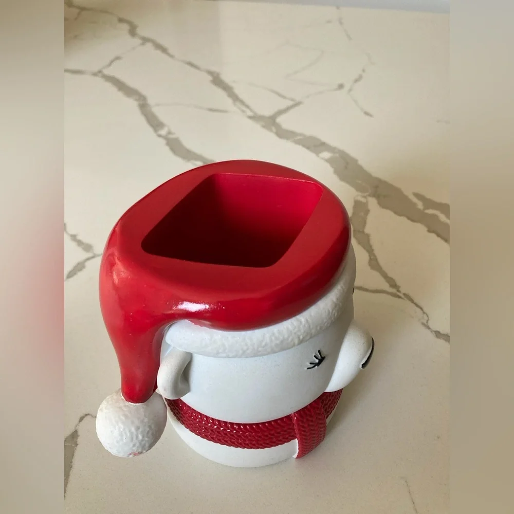 NWT Bath & Body Works Christmas Santa Polar Bear foaming soap holder red white